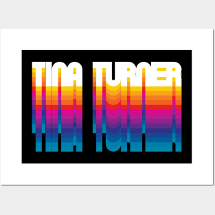 Retro Tina Proud Name Personalized Gift Rainbow Style Posters and Art